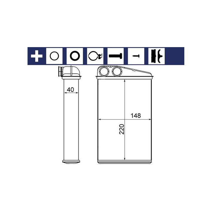 šilumokaitis, salono šildymas MAHLE AH 17 000S