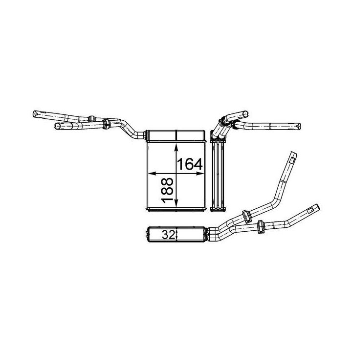 šilumokaitis, salono šildymas MAHLE AH 199 000S