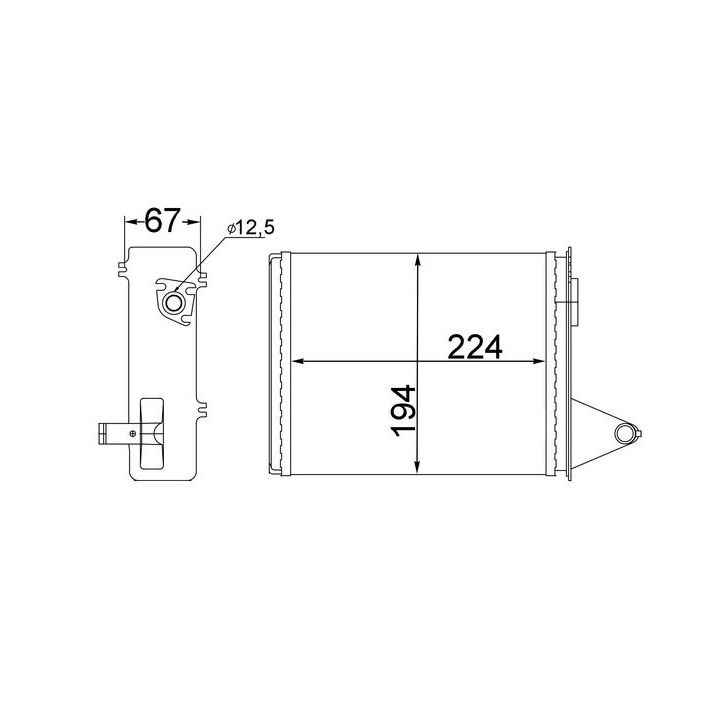 šilumokaitis, salono šildymas MAHLE AH 214 000S