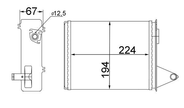 šilumokaitis, salono šildymas MAHLE AH 214 000S
