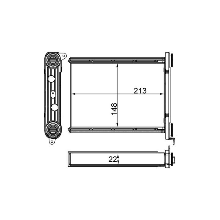 šilumokaitis, salono šildymas MAHLE AH 259 000S