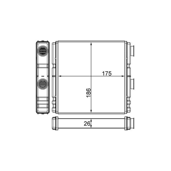 šilumokaitis, salono šildymas MAHLE AH 262 000S