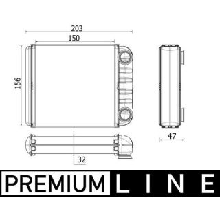 šilumokaitis, salono šildymas MAHLE AH 280 000P