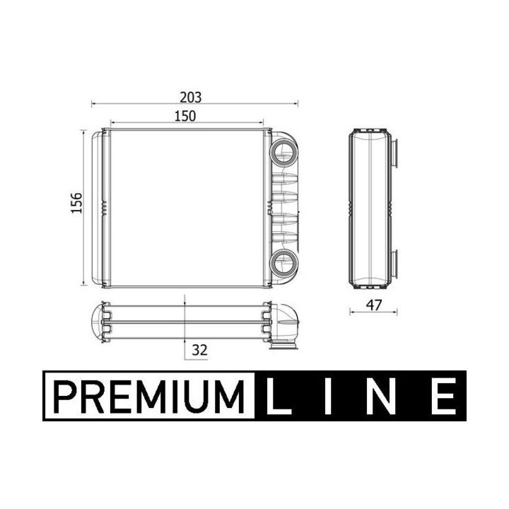 šilumokaitis, salono šildymas MAHLE AH 280 000P