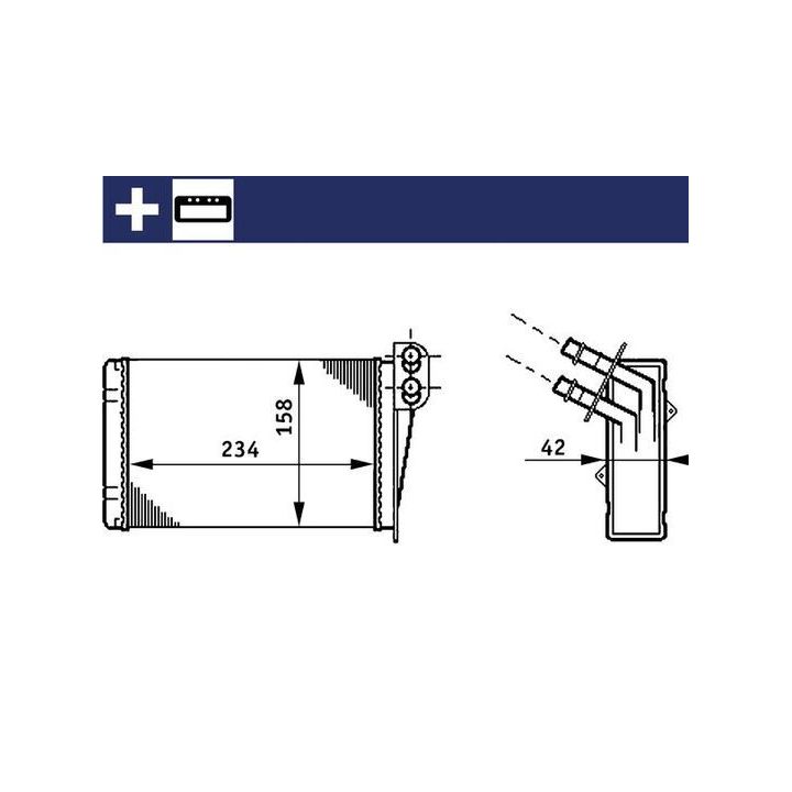 šilumokaitis, salono šildymas MAHLE AH 73 000S
