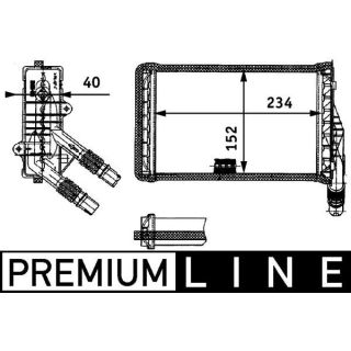 šilumokaitis, salono šildymas MAHLE AH 85 000P