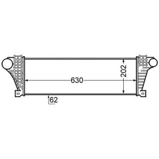 Tarpinis suslėgto oro aušintuvas, kompresorius MAHLE CI 132 000S