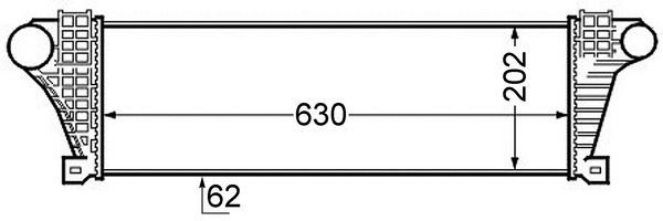 Tarpinis suslėgto oro aušintuvas, kompresorius MAHLE CI 132 000S