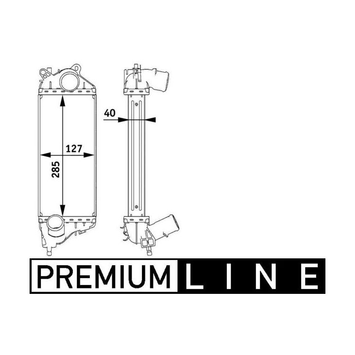 Tarpinis suslėgto oro aušintuvas, kompresorius MAHLE CI 140 000P