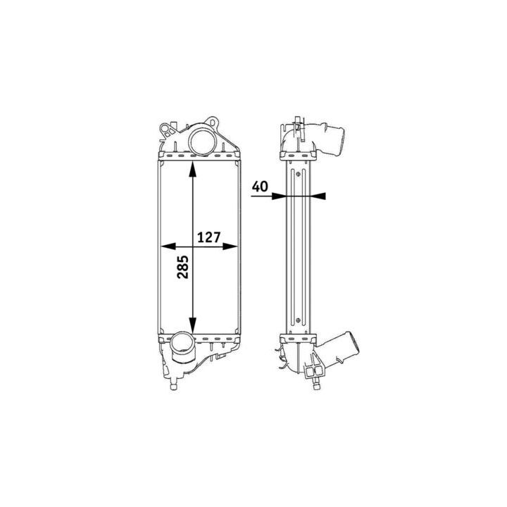 Tarpinis suslėgto oro aušintuvas, kompresorius MAHLE CI 140 000P