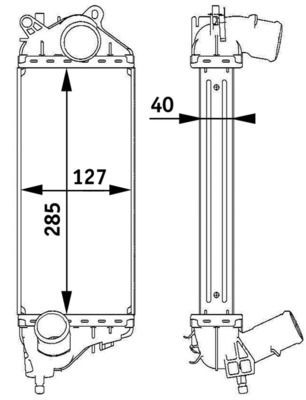 Tarpinis suslėgto oro aušintuvas, kompresorius MAHLE CI 140 000P