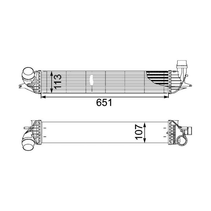 Tarpinis suslėgto oro aušintuvas, kompresorius MAHLE CI 151 000P