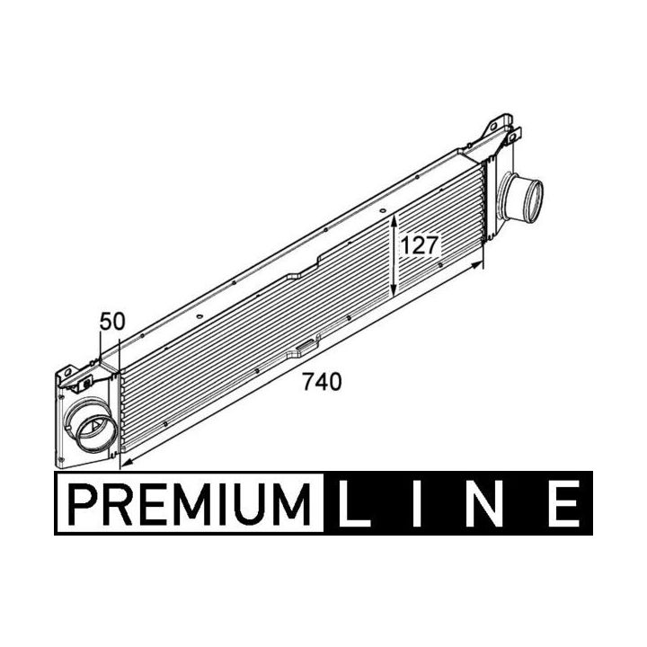 Tarpinis suslėgto oro aušintuvas, kompresorius MAHLE CI 157 000P