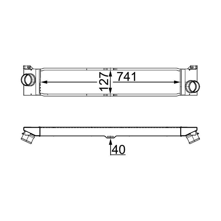 Tarpinis suslėgto oro aušintuvas, kompresorius MAHLE CI 157 000S
