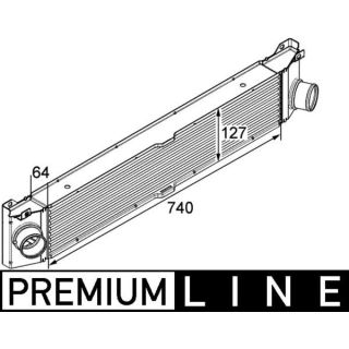 Tarpinis suslėgto oro aušintuvas, kompresorius MAHLE CI 158 000P
