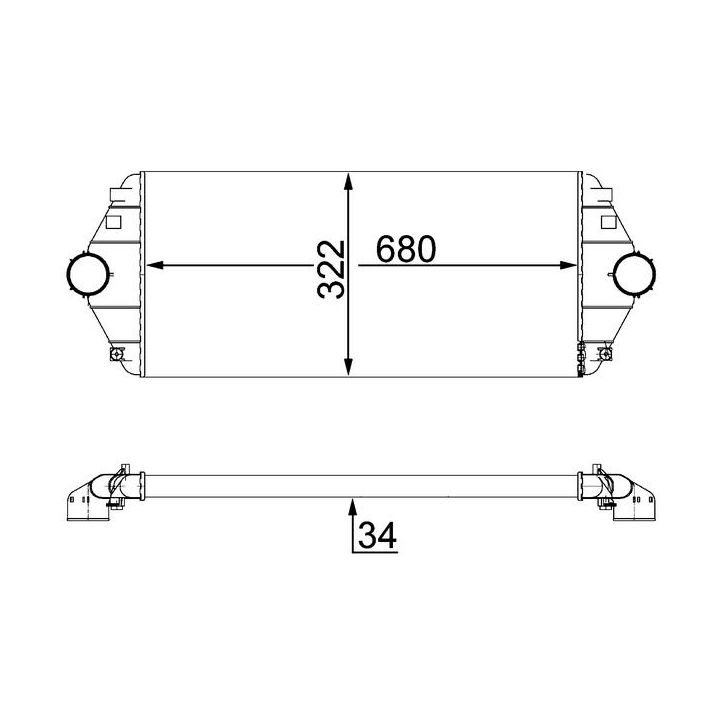 Tarpinis suslėgto oro aušintuvas, kompresorius MAHLE CI 17 000S