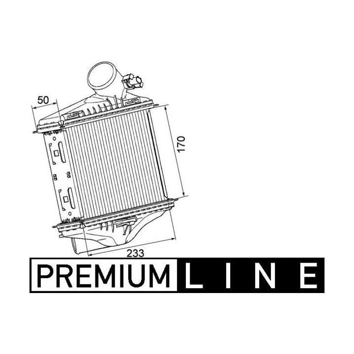 Tarpinis suslėgto oro aušintuvas, kompresorius MAHLE CI 174 000P