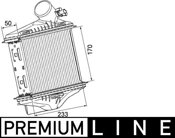 Tarpinis suslėgto oro aušintuvas, kompresorius MAHLE CI 174 000P
