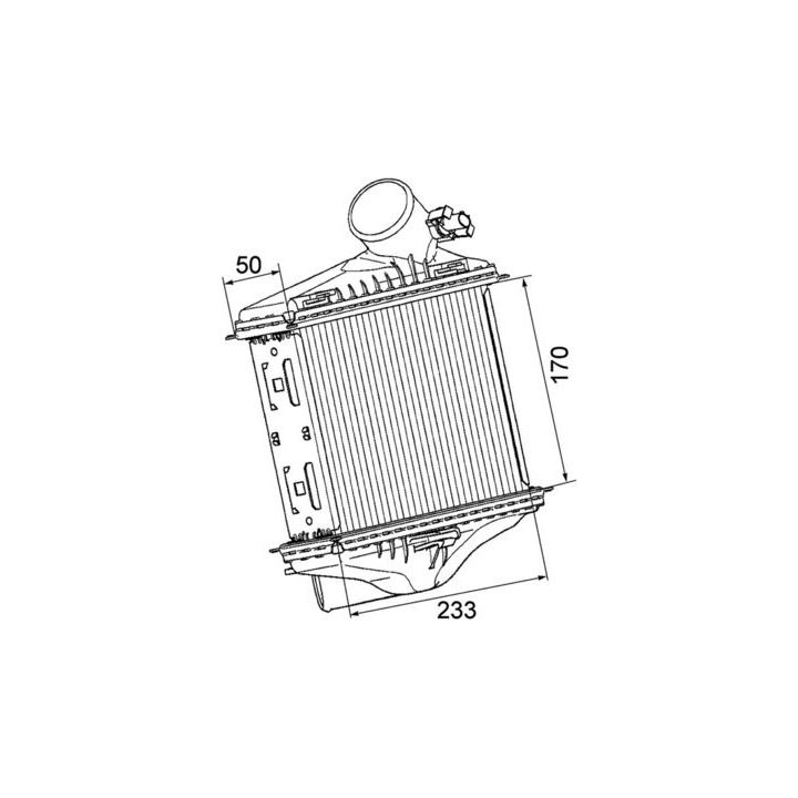 Tarpinis suslėgto oro aušintuvas, kompresorius MAHLE CI 174 000P