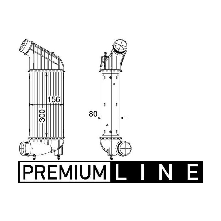 Tarpinis suslėgto oro aušintuvas, kompresorius MAHLE CI 181 000P