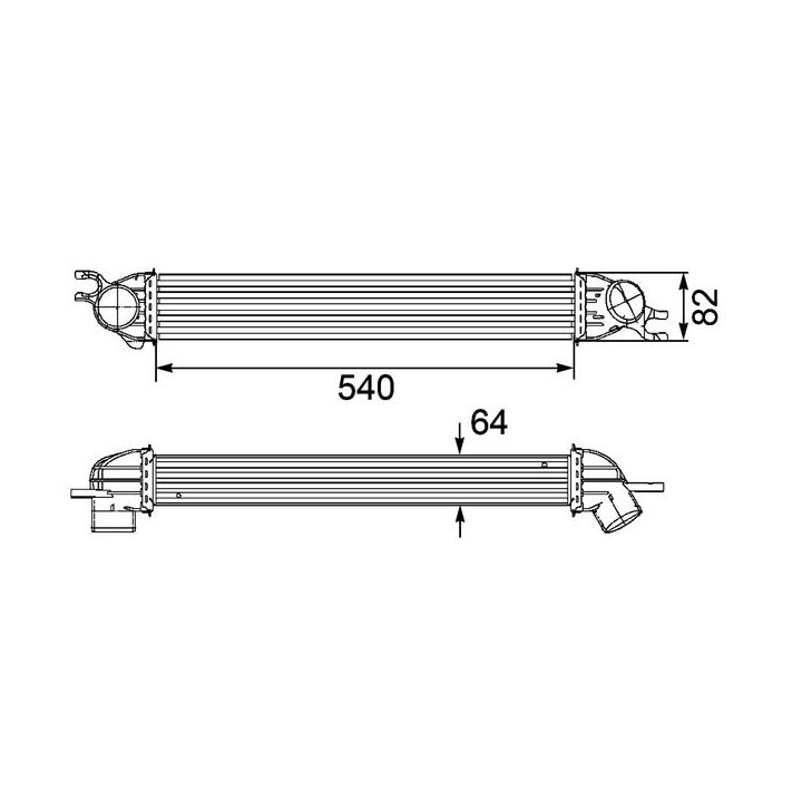 Tarpinis suslėgto oro aušintuvas, kompresorius MAHLE CI 188 000P