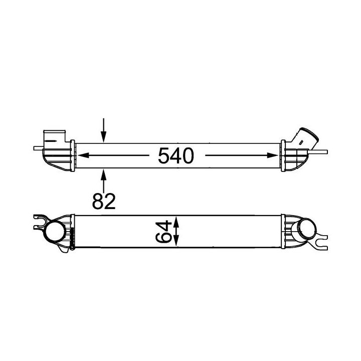 Tarpinis suslėgto oro aušintuvas, kompresorius MAHLE CI 188 000S