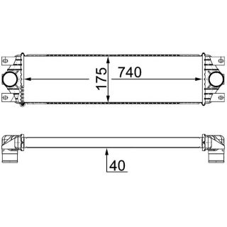 Tarpinis suslėgto oro aušintuvas, kompresorius MAHLE CI 19 000S