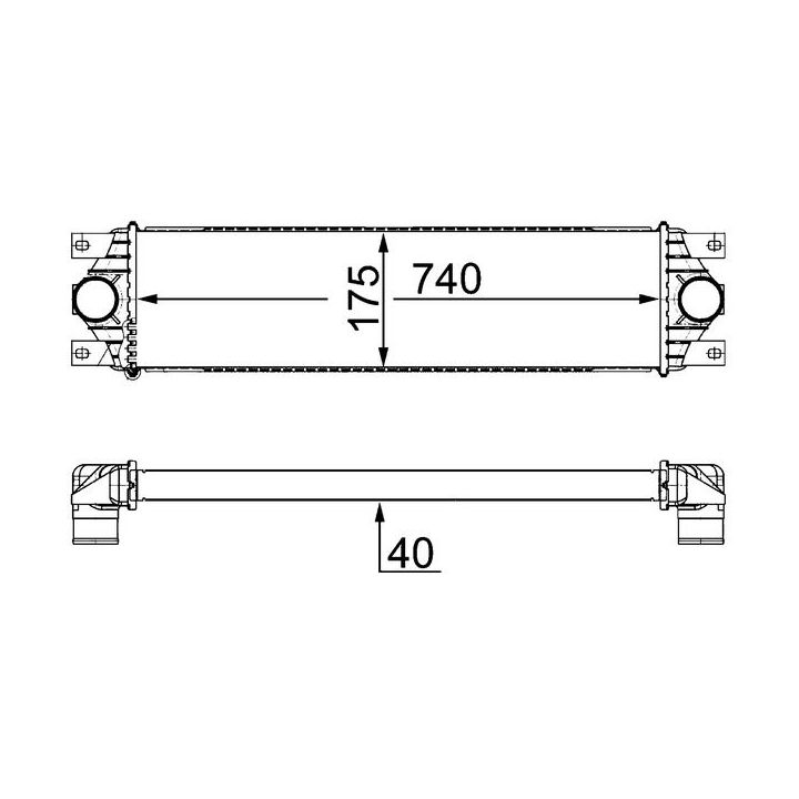 Tarpinis suslėgto oro aušintuvas, kompresorius MAHLE CI 19 000S