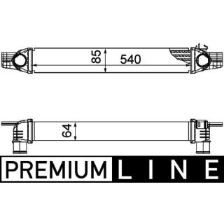 Tarpinis suslėgto oro aušintuvas, kompresorius MAHLE CI 194 000P