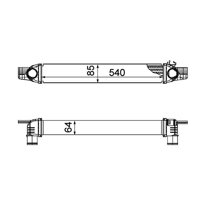 Tarpinis suslėgto oro aušintuvas, kompresorius MAHLE CI 194 000P