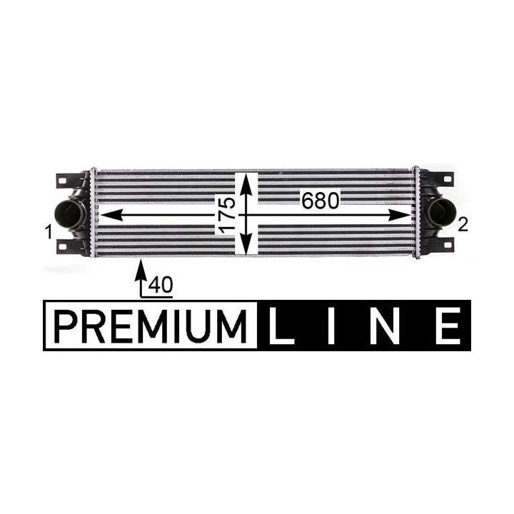 Tarpinis suslėgto oro aušintuvas, kompresorius MAHLE CI 20 000P