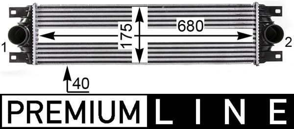 Tarpinis suslėgto oro aušintuvas, kompresorius MAHLE CI 20 000P