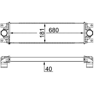 Tarpinis suslėgto oro aušintuvas, kompresorius MAHLE CI 20 000S