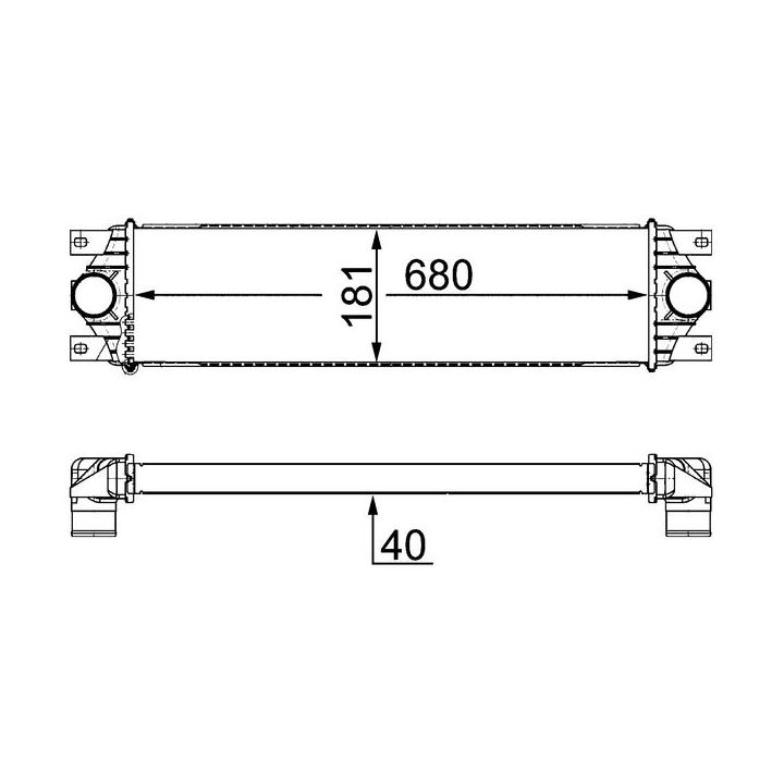 Tarpinis suslėgto oro aušintuvas, kompresorius MAHLE CI 20 000S