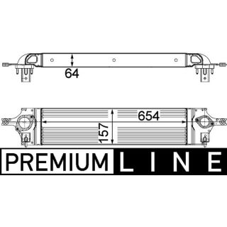 Tarpinis suslėgto oro aušintuvas, kompresorius MAHLE CI 201 000P