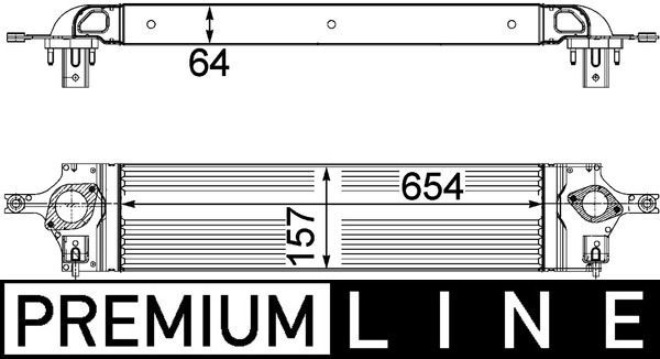 Tarpinis suslėgto oro aušintuvas, kompresorius MAHLE CI 201 000P