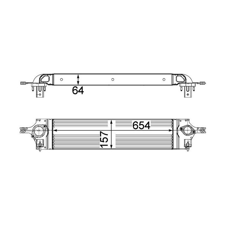 Tarpinis suslėgto oro aušintuvas, kompresorius MAHLE CI 201 000P