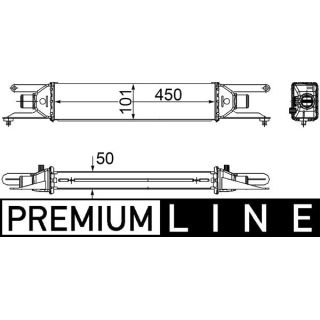 Tarpinis suslėgto oro aušintuvas, kompresorius MAHLE CI 205 000P