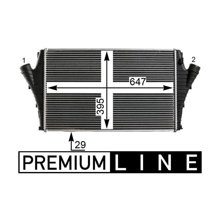 Tarpinis suslėgto oro aušintuvas, kompresorius MAHLE CI 21 000P