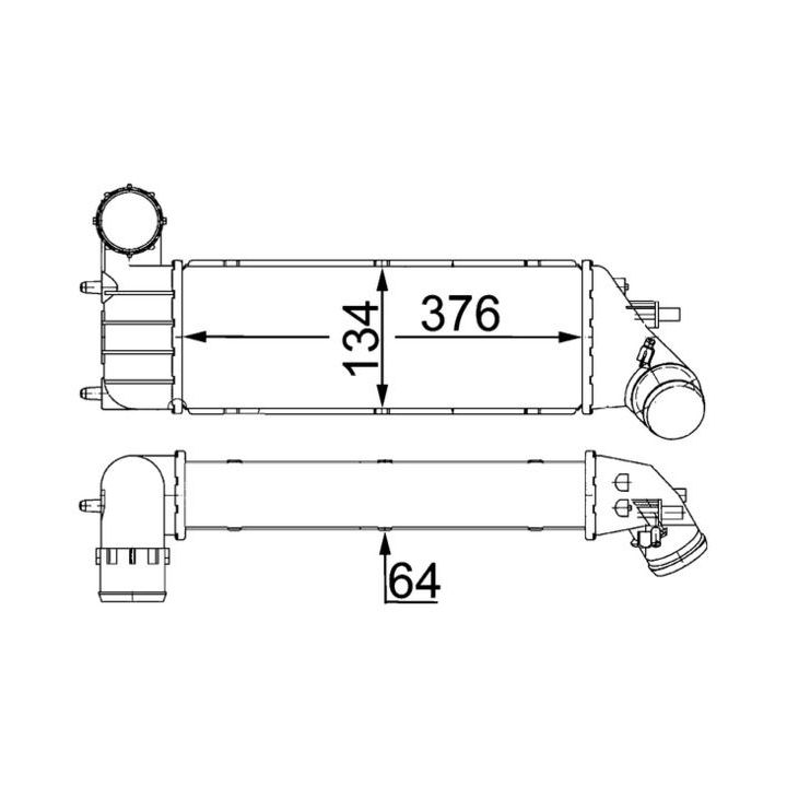 Tarpinis suslėgto oro aušintuvas, kompresorius MAHLE CI 23 000S