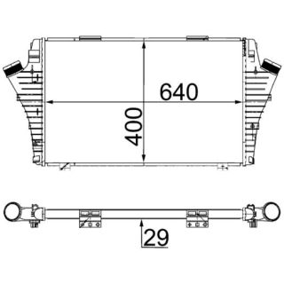 Tarpinis suslėgto oro aušintuvas, kompresorius MAHLE CI 24 000S