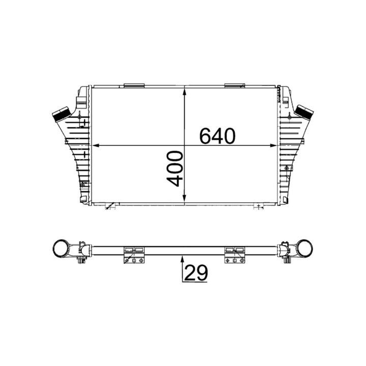 Tarpinis suslėgto oro aušintuvas, kompresorius MAHLE CI 24 000S