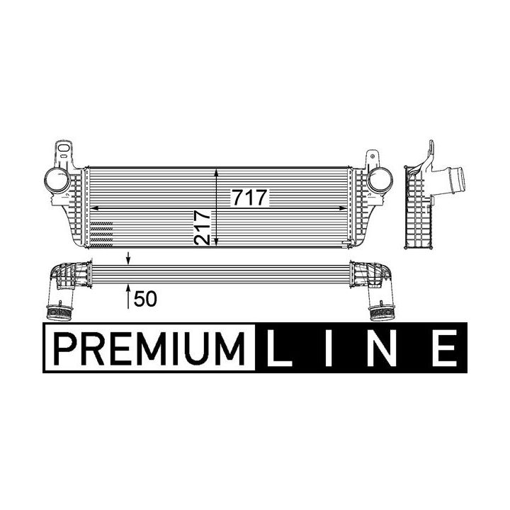 Tarpinis suslėgto oro aušintuvas, kompresorius MAHLE CI 242 000P