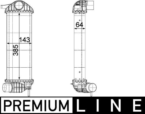 Tarpinis suslėgto oro aušintuvas, kompresorius MAHLE CI 244 000P