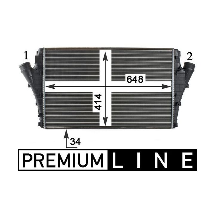 Tarpinis suslėgto oro aušintuvas, kompresorius MAHLE CI 301 000P