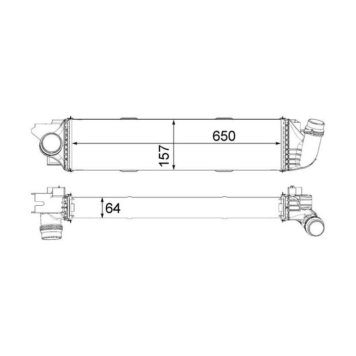 Tarpinis suslėgto oro aušintuvas, kompresorius MAHLE CI 31 000P