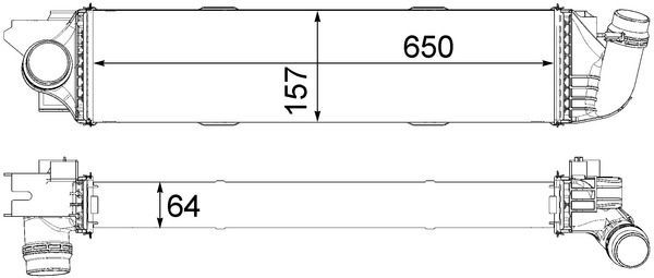 Tarpinis suslėgto oro aušintuvas, kompresorius MAHLE CI 31 000P