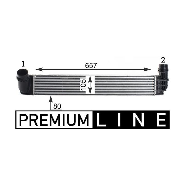 Tarpinis suslėgto oro aušintuvas, kompresorius MAHLE CI 314 000P