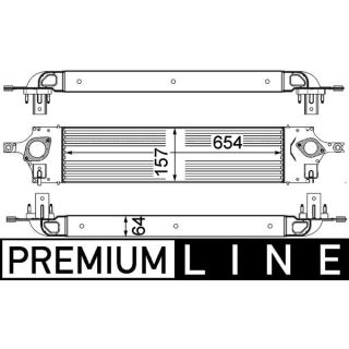 Tarpinis suslėgto oro aušintuvas, kompresorius MAHLE CI 319 000P