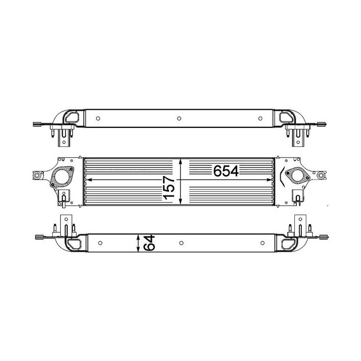 Tarpinis suslėgto oro aušintuvas, kompresorius MAHLE CI 319 000P